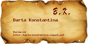 Barta Konstantina névjegykártya